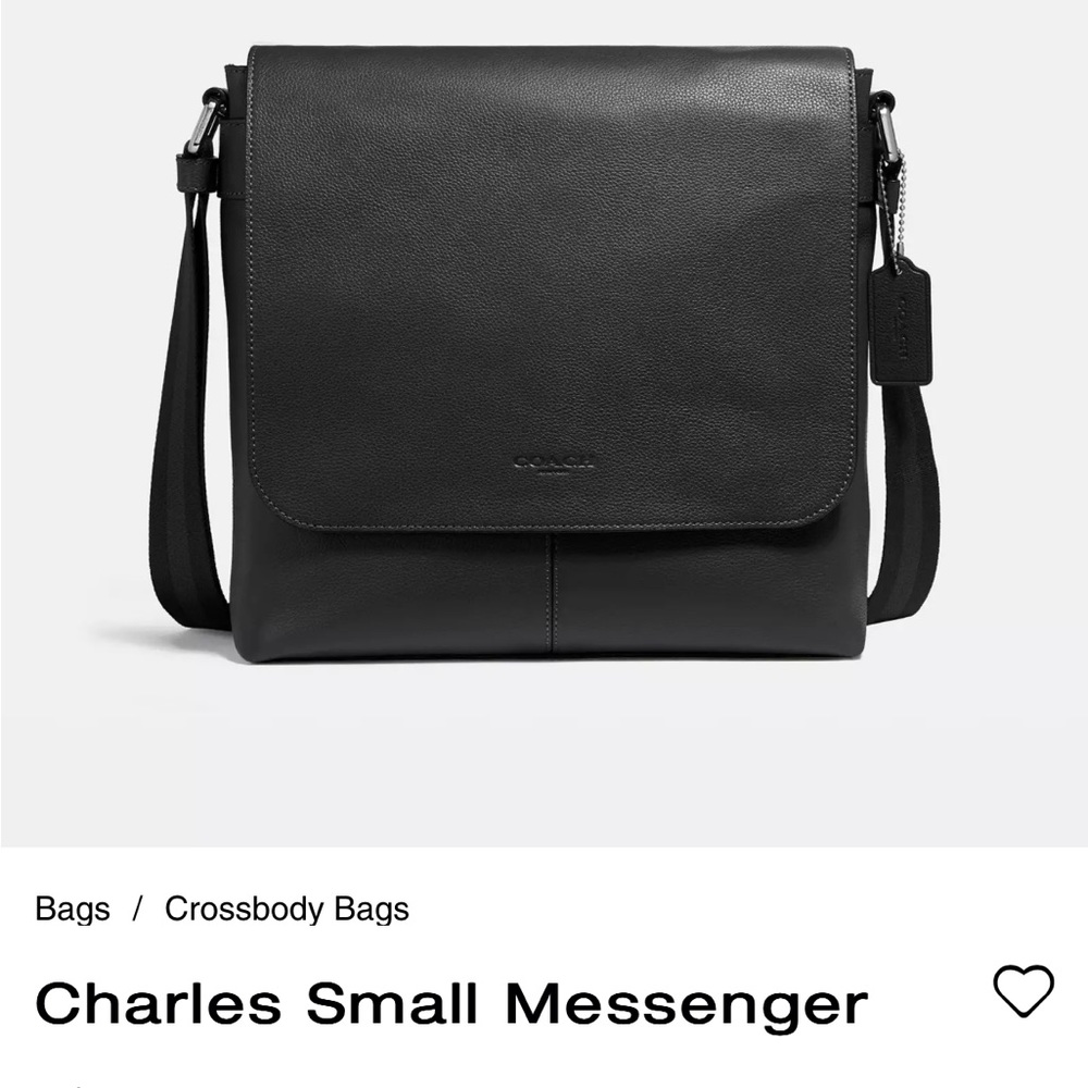 Coach Charles Small Messenger bag black leather